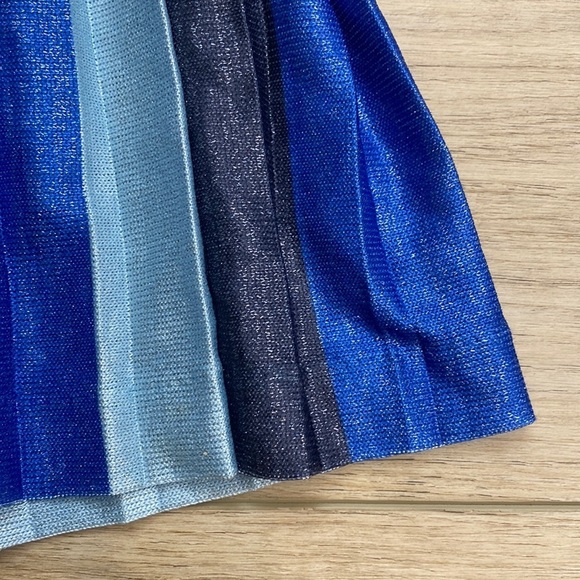 Maeve Blue and Green Striped Midi Skirt - Picture 7 of 16